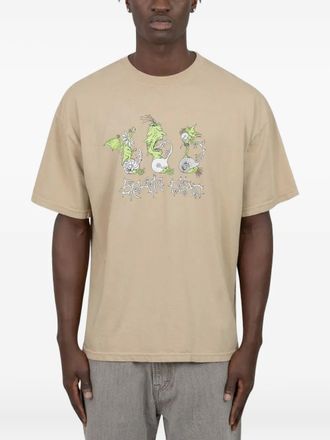 Brain Dead graphic-print t-shirt - unisex - Cotton - M - Neutrals