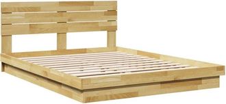 vidaXL Estructura de cama con cabecero sin colchón 135x190 cm vidaXL