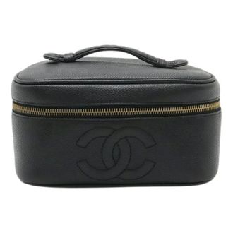 Chanel Pre-owned Mini Bags, female, Black, Size: ONE SIZE Pre-owned Coco Mark Vanity Bag