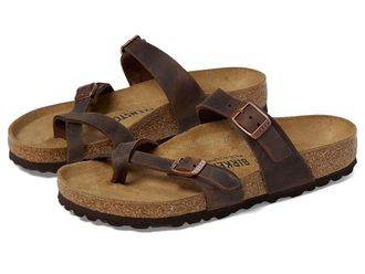 Birkenstock Mayari Oiled Leather Womens Sandals Habana Oiled Leather : EU 41 (US Womens 10-10.5) Regular