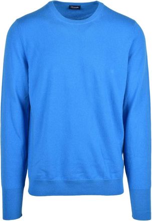 Drumohr Light Blue Cashmere Crewneck Sweater