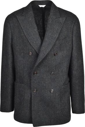 Boglioli Green Double-Breasted Wool Jacket