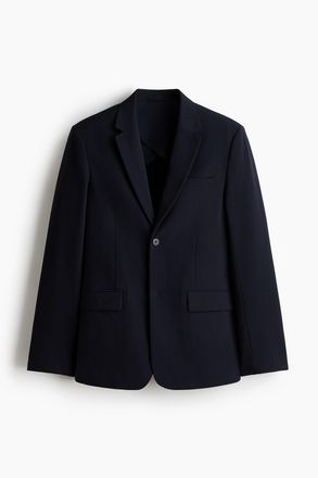 H&M Wrinkle-resistant Blazer in Slim Fit - Marineblau