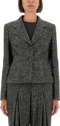Dolce & Gabbana Single-breasted Jacket In Wool Blend Dot
