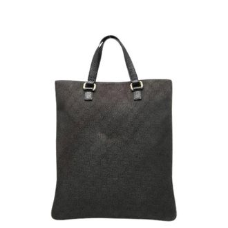 Gucci Pre-owned Tote Bags, female, Black, Size: ONE SIZE Pre-owned Canvas Tote Bag