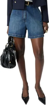 Gerard Darel Adelia Mid-Rise Tailored Denim Shorts in Jeans at Nordstrom, Size 12