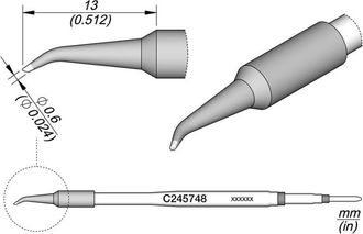 JBC Cartucho Curvado Bisel &Oslash;0,6mm C245-748