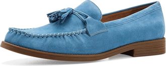 Cole Haan Stassi Soft Tassel Loafers Womens Flat Shoes Provincial Blue Suede : 10.5 B - Medium, Leather