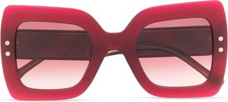 Carolina Herrera oversize square-frame sunglasses - unisex - Acetate - 51 - Red