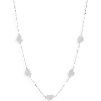 Nordstrom Rack Heart Station Link Necklace in Silver at Nordstrom Rack