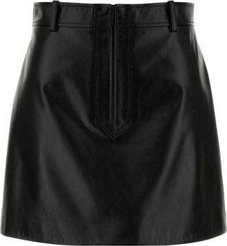 Gucci Black leather mini skirt
