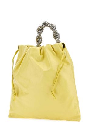 Jil Sander Womens Yellow Leather Bucket Bag Pastelyellow Borse A Secchiello