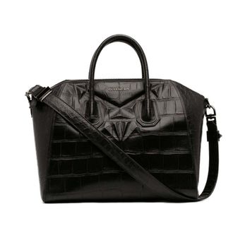 Givenchy Pre-owned Givenchy Medium Croc Embossed Leather Antigona Satchel Ladies AHF7Z98YWWK4CAFM
