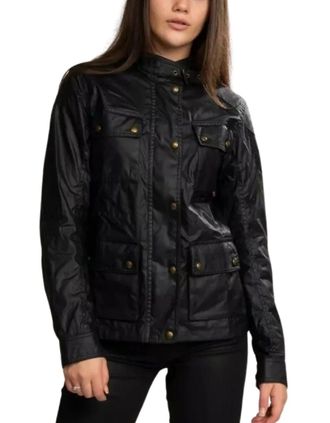 Belstaff Womens Belstaff Fieldmaster Black Waxed Jacket - Size: 10/8