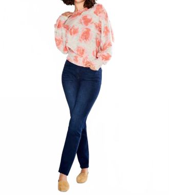 Nic+Zoe Rosy Sunset Sweater In Pink Multi