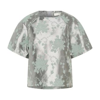 Inwear Green Metallic Top Blouse - female - InWear - Blouses - Multicolor - L - Blouses & Shirts