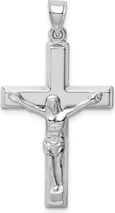 Diamond2Deal 14k White Gold Polished Crucifix Pendant