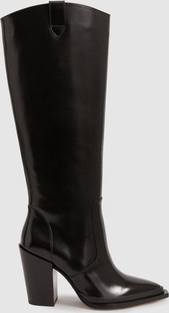 Paige Paige Pacey Heel Boots Leather Plain, Black Size: X11