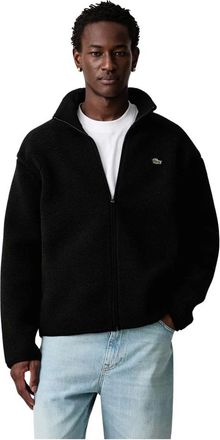 Lacoste Sherpa Zip-up Jacket - Heren - Sweatshirts & Hoodies - Zwart - Maat: L Fleece