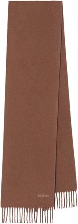 Max Mara Chal de Estola Bordada con Monograma - Accessories - Mujer - Marr&oacute;n - ONE SIZE