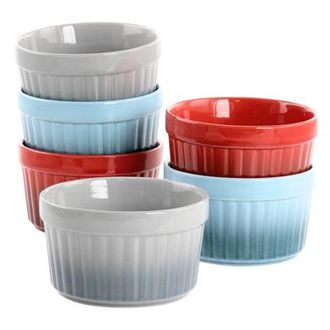 Crock-pot Thornburg 6 Piece 12 Ounce Round Stoneware Ramekin Set in Blue at Nordstrom
