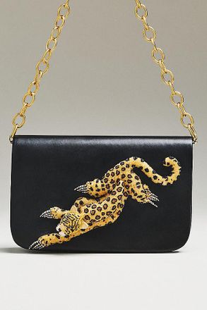 Deepa Gurnani Leopard Clutch