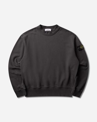Stone Island Men s Organic Cotton Fleece Crewneck Sweatshirt Lead Grey