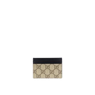 Gucci GG Supreme Kaarthouder - Heren - Portefeuilles - Beige - ONE Size - Leer - Accessoires