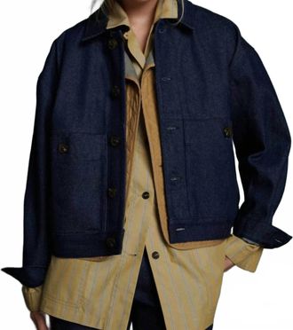 SOEUR Abel Jacket In Navy Blue