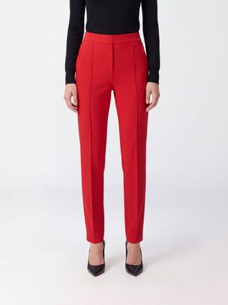 Elisabetta Franchi Pantaloni skinny a vita alta in cr&ecirc;pe