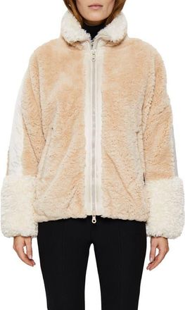 OOF Wear Oversize Faux Fur Jacket in Sabbia at Nordstrom, Size 6 Us