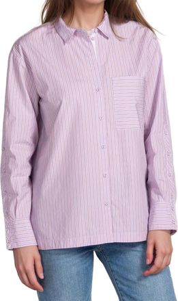 Johnny Was Giana Relaxed Pocket Shirt In Stripe