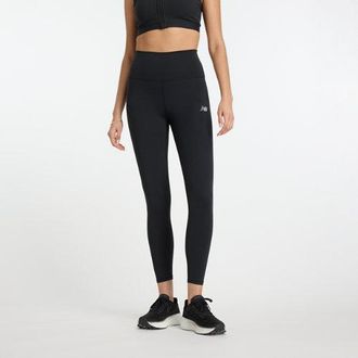 New Balance Donna NB Harmony High Rise Legging 25 in Nero, Maglia di Poliestere, Taglia M