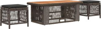vidaXL Conjunto De Comedor De Jard&iacute;n 4 Uds. Gris Y Gris Oscuro Vidaxl