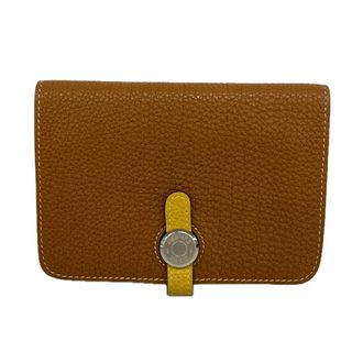 Herm&egrave;s Gold Togo Leather Coin Purse/Coin Case (Pre-Owned)