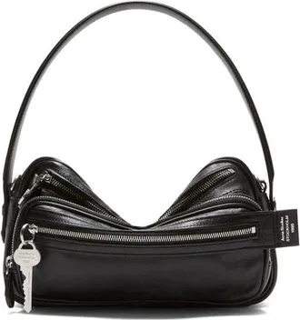Acne Studios Small Camero Leather Shoulder Bag in Black at Nordstrom