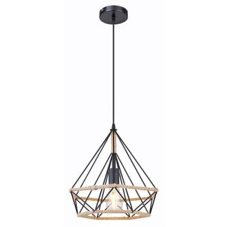 Globo Lighting L&aacute;mpara Colgante - Ulleu - Negro - Metal - &Oslash; 38cm - E27 - - Globo