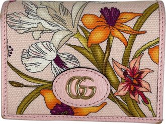 Gucci Multi-Color Pink Canvas Coin Purse/Coin Case (Pre-Owned)