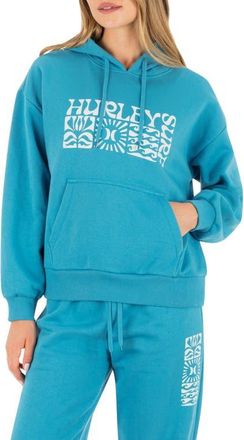 Hurley Surf Days Cotton Blend Fleece Hoodie in Blue Moon at Nordstrom, Size X-Large
