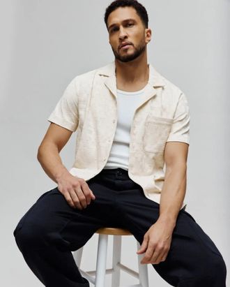 Psycho Bunny Mens Josh Jacquard Shirt 250 PRISTINE / XXXL