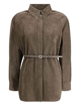 Fendi Green Suede Shirt