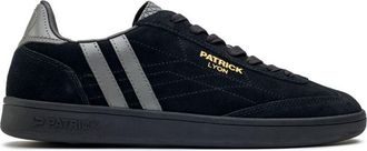 Patrick Mens Lyon Trainers - Black Leather - Size UK 6