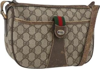 Gucci Pre-owned Cross Body Bags, female, Beige, Size: ONE SIZE Pre-owned Plastic Cross Body Bag