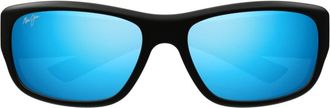 Maui Jim Blue Mj0682s Matte Mirrored Rectangular Sunglasses