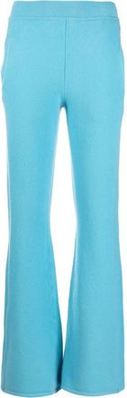 Alberta Ferretti flared-leg cut trousers - women - Cashmere/Virgin Wool - 40 - Blue