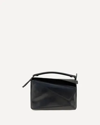 Loewe Large paper-effect calfskin Puzzle Handbag Male UNI