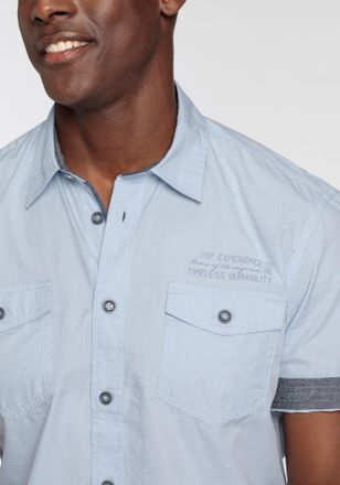 Man's World Kurzarmhemd mit kleinem Brustprint