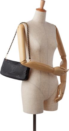 Louis Vuitton Pre-owned Womens Pochette Mtis Crossbody Bag M44875 - Black Leather - One Size