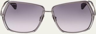 Max Mara Elsa3 Gradient Metal Butterfly Sunglasses
