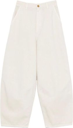 Alysi Broeken, Dames, Wit, W25, Wijde broek